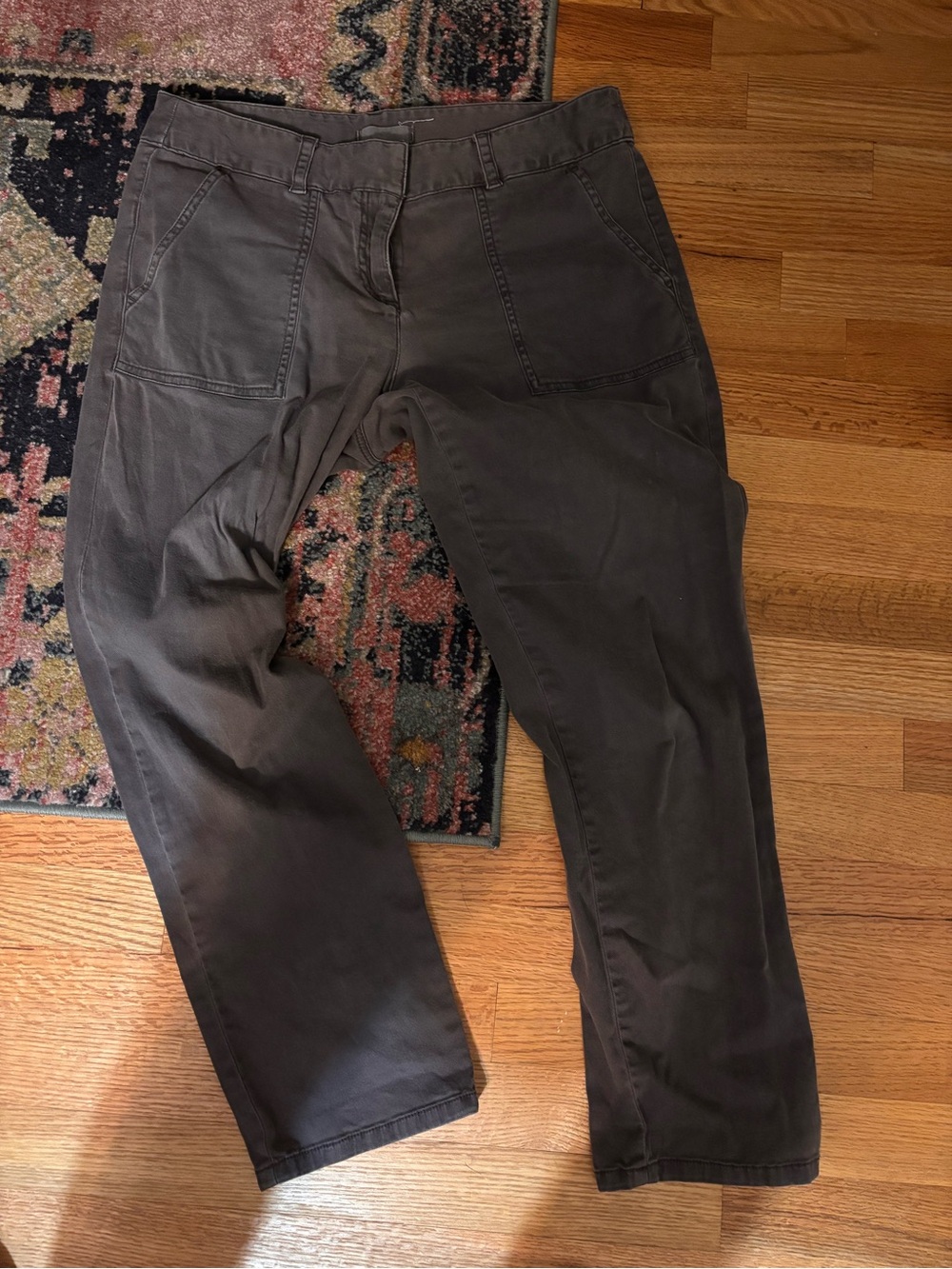 LOFT Women's Straight-Leg Pants in Dark Brown